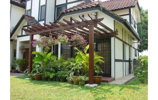 庭院塑木藤架設計和應用